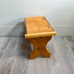 ミニテーブル No.1 | インテリア小物 手作り 木製 本置き 茶色 4枚目の画像
