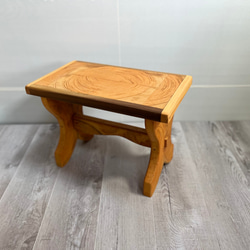 ミニテーブル No.1 | インテリア小物 手作り 木製 本置き 茶色 5枚目の画像