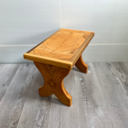 ミニテーブル No.1 | インテリア小物 手作り 木製 本置き 茶色 3枚目の画像