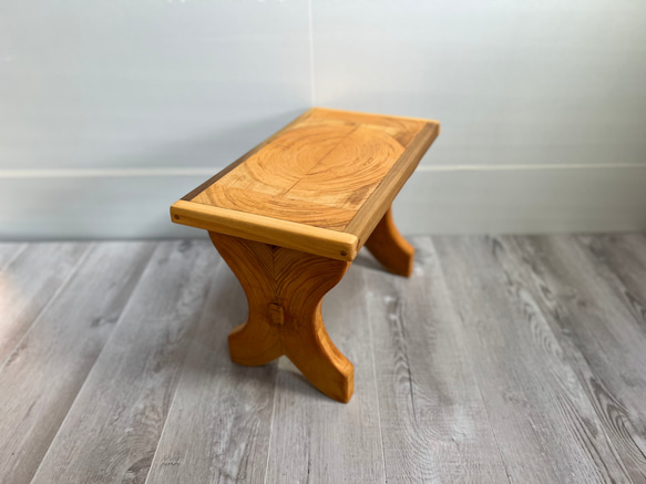 ミニテーブル No.1 | インテリア小物 手作り 木製 本置き 茶色 3枚目の画像