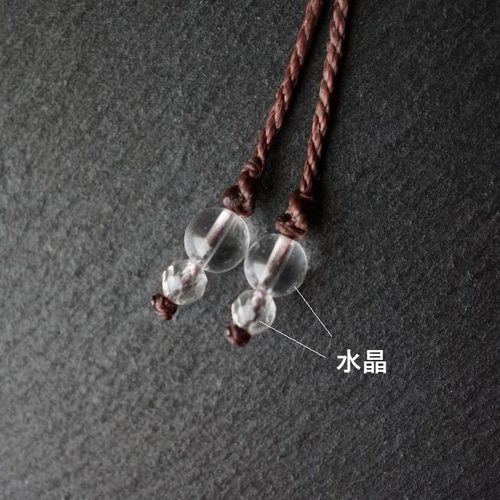 宝石質クリスタル（水晶）＆7色天然石チャクラネックレス＜7色の