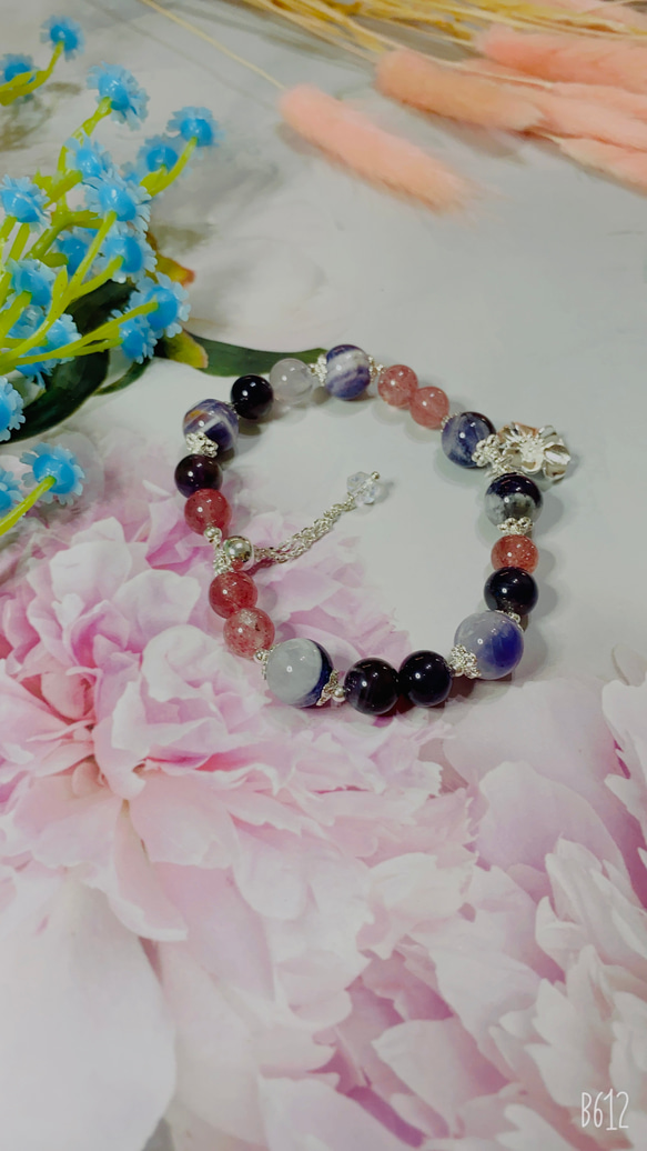 Anna’s 水晶設計～14K包金夢幻紫水晶草莓晶（抽拉繩款）～ 第1張的照片