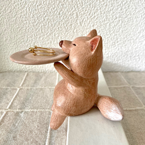 食いしん坊アニマルシリーズ＊ お皿をくわえるキツネさん その他