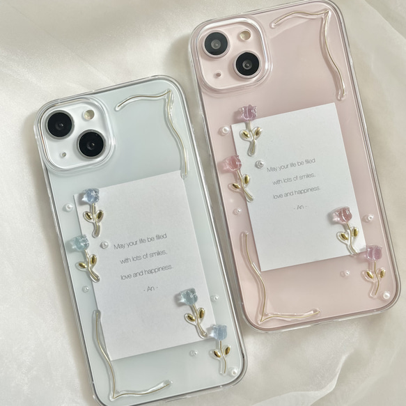 フレームチューリップのiPhoneケース(pink) 8枚目の画像