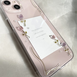 フレームチューリップのiPhoneケース(pink) 6枚目の画像