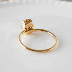 施華洛世奇水晶精緻橢圓形簡約戒指（10 號自由尺寸/水晶） 第3張的照片
