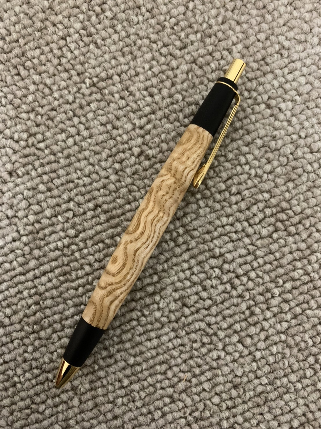 タモ波杢 ボールペンorシャーペン 木軸 ペン・筆記用具 キツツキ