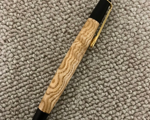 70タモ波杢木製シャーペン 玉杢 最強低重心Rタイプ ステンレス