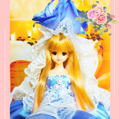 ジェニー ジェニーフレンド ドール服 人形服 ブルー ドレス