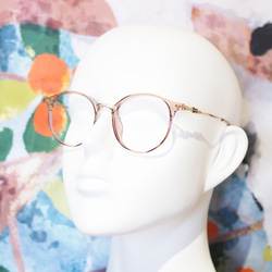 【4月中旬再販】くすみピンクのバイオリンフレーム｜近視用・乱視用・老眼鏡・遠近両用・サングラスとして作成OK 5枚目の画像