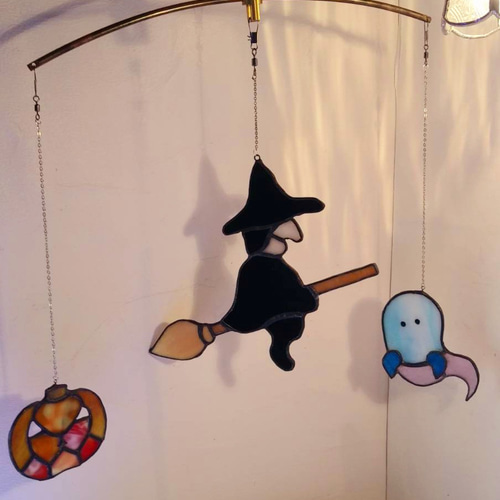 ハロウィンのデコレーションに！ ステンドグラス モビール(3点選択