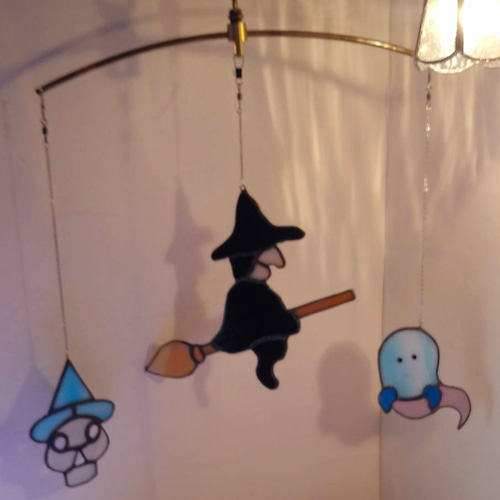 ハロウィンのデコレーションに！ ステンドグラス モビール(3点選択