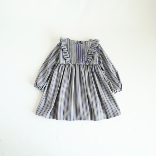 フォーマル】入学式 グレーストライプ ワンピース 女の子 120 子供服
