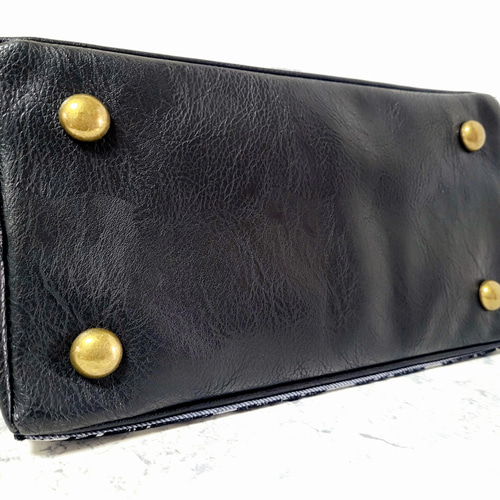 トートな がま口スクエアバッグ(24cm口金) ハンドバッグ がま口工房 飴