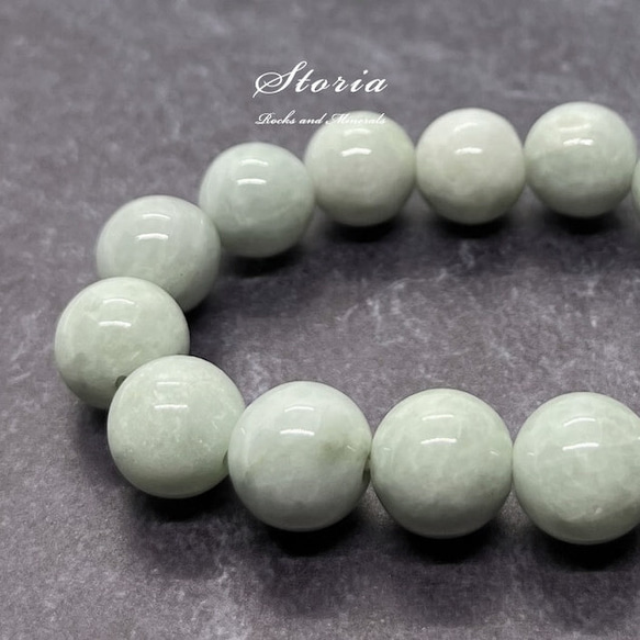 14mm ジェダイト（本翡翠）ブレスレット【ミャンマー産】 ブレスレット 