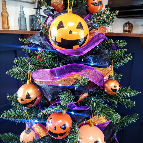 ハロウィンツリー 全部セット！(LEDライト付) その他インテリア雑貨