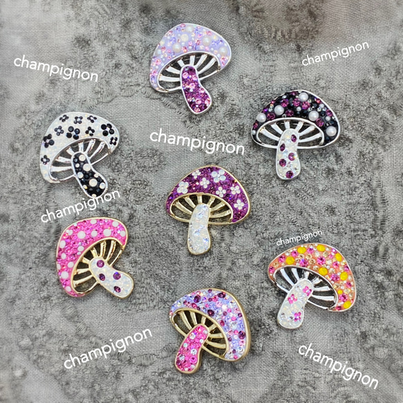 あなたを守る　お守りキノコ ブローチ 2枚目の画像