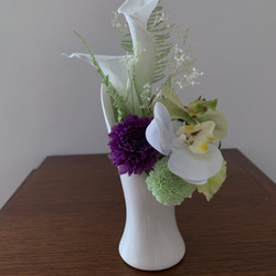 カラーとデンファレのお供花（再販） 5枚目の画像