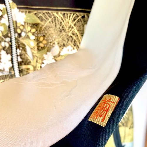 着物リメイクスカジャン リバーシブル 留袖リメイク 和服