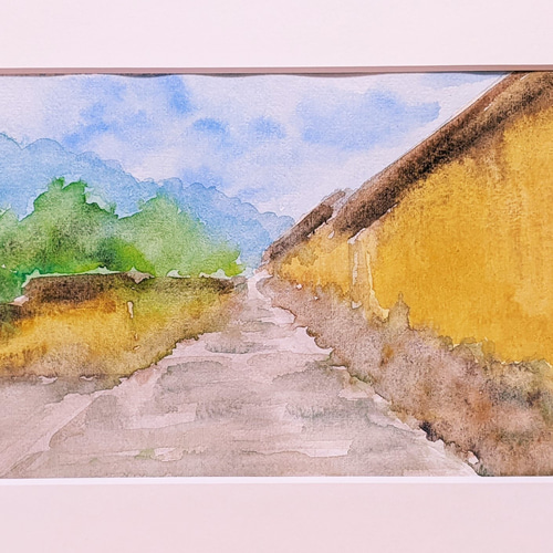 北陸の夏塀 水彩画原画（SM） 絵画 yko 通販 14730279｜Creema