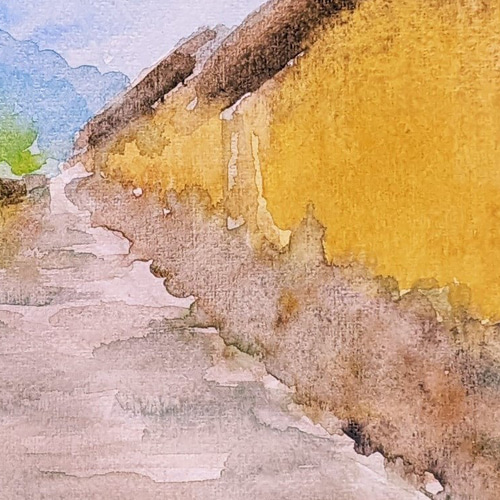 北陸の夏塀 水彩画原画（SM） 絵画 yko 通販 14730279｜Creema