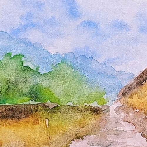 北陸の夏塀 水彩画原画（SM） 絵画 yko 通販 14730279｜Creema