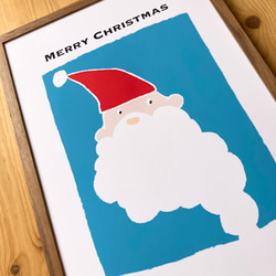 【クリスマス】【ポスター】絵本みたいなサンタのMerry Merry Christmas☆＊A4 3枚目の画像
