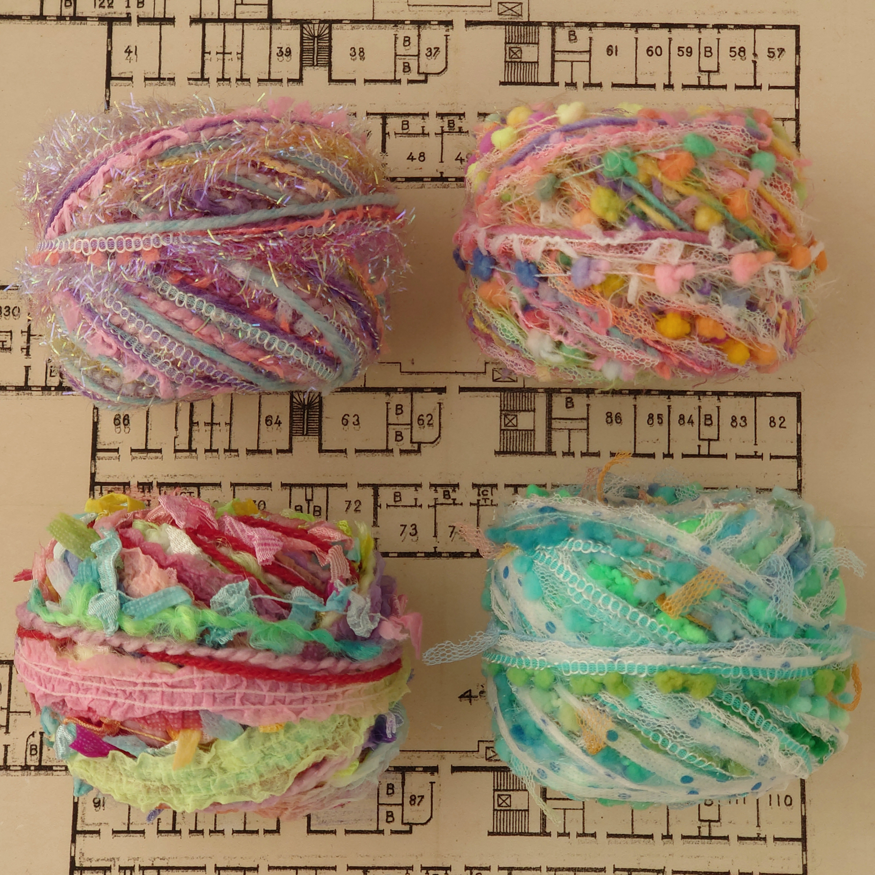 20g×4玉/引き揃え糸セット1 毛糸 ALNQLN 通販 14730302｜Creema(クリーマ)