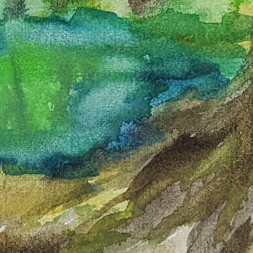 林中の水鏡 水彩画原画（SM） 絵画 yko 通販 14730308｜Creema