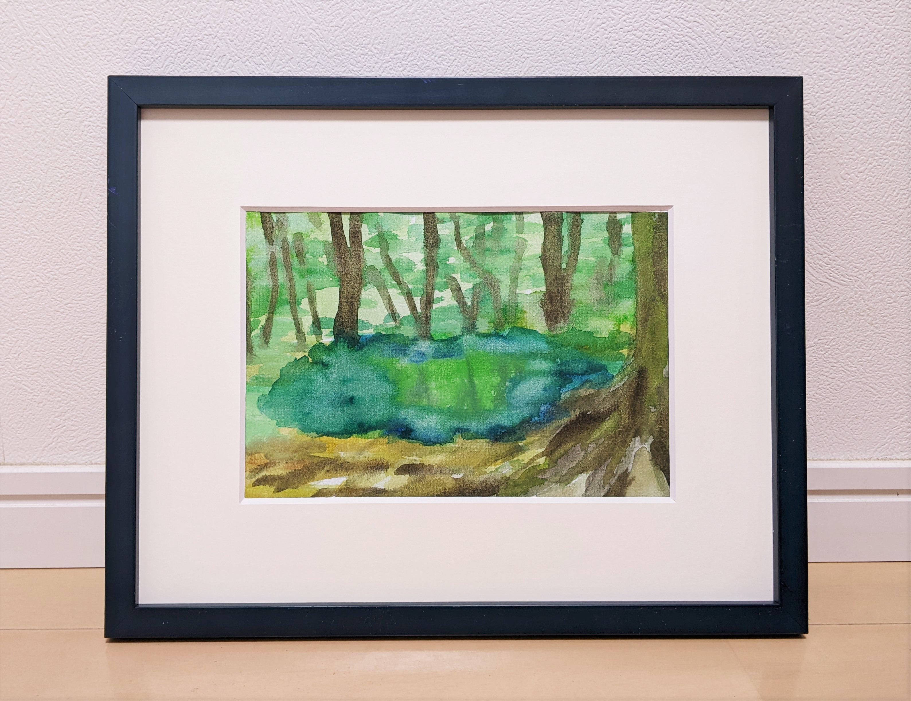 林中の水鏡 水彩画原画（SM） 絵画 yko 通販 14730308｜Creema