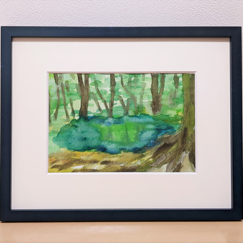 林中の水鏡 水彩画原画（SM） 絵画 yko 通販 14730308｜Creema