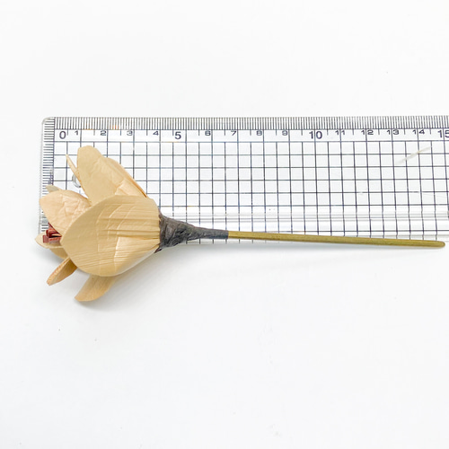 受注制作＊ ハワイ伝統工芸 ラウハラ フラワーヘアピック (花芯