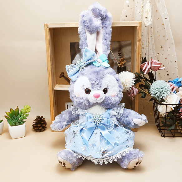 おもちゃ ぬいぐるみ用 着せ替え ワンピースとリボンの2点セット