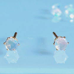 ブログ掲載《10月誕生石》オパール 一粒 スタッドピアス サージカルステンレス 14kgf 誕生日 ギフト プレゼント 9枚目の画像