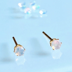 ブログ掲載《10月誕生石》オパール 一粒 スタッドピアス サージカルステンレス 14kgf 誕生日 ギフト プレゼント 8枚目の画像