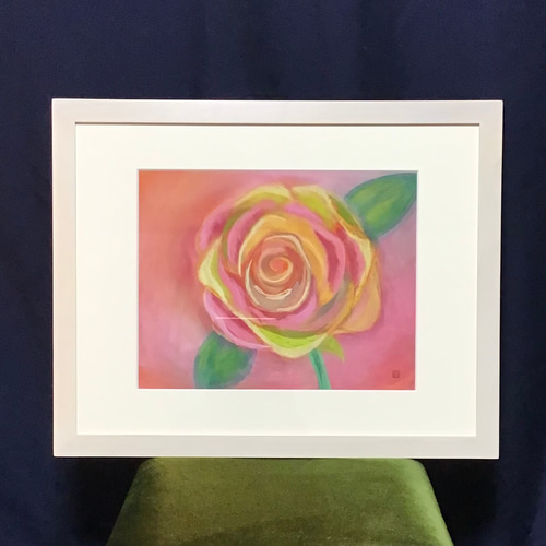アゴタ ヴァルガ AGOTA VARGA 絵画 薔薇 バラ 花 パステル画 絵画