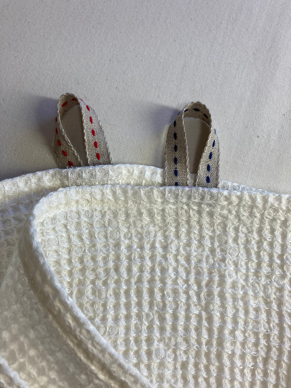 リネンワッフル＊キッチンクロス　額縁仕上げ 2枚目の画像