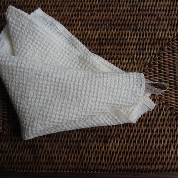 リネンワッフル＊キッチンクロス　額縁仕上げ 5枚目の画像
