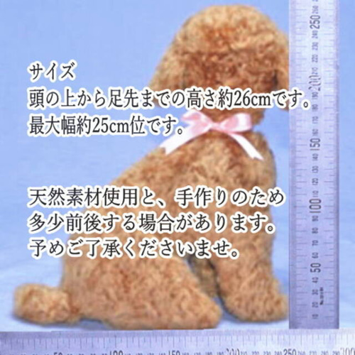 オーダーメイド □特典付き品・リアルファーのぬいぐるみ トイプードル