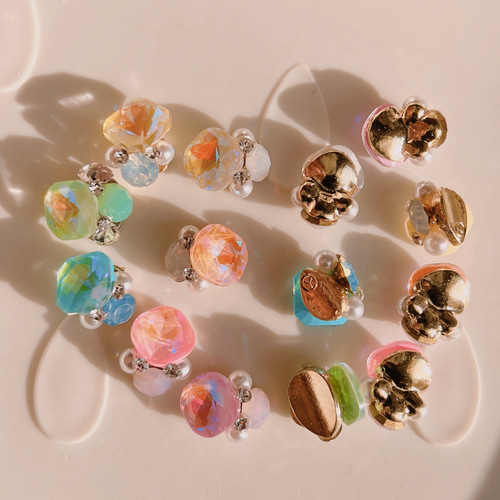 ꫛꫀꪝAA級ミルキーcolorビジューアートデコレーション貼り付けパーツ 
