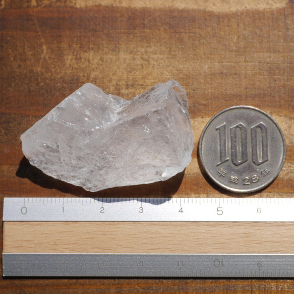 天然石ロッククリスタル約25g約44mm(ブラジル産)水晶ラフロック穴なし原石クリスタル鉱物[bq-221001-01] 6枚目の画像
