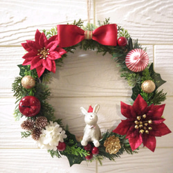 針葉樹と木ノ実のクリスマスリース✴︎冬リース スターアニスと木の実の針葉樹リース ◇ プリザーブドフラワー