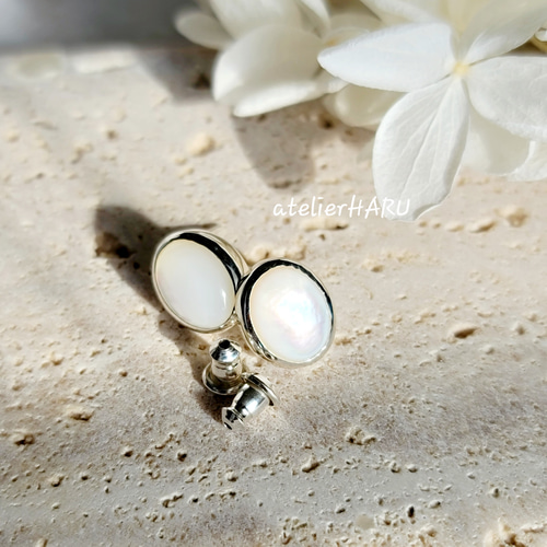 ラリマール オーバルシェイプ シンプルピアス ラリマール オーバルシェイプ シンプルピアス pe-st021a_01.jpg