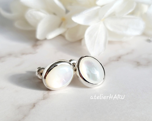 HERMES シルバー オーバルピアス HERMES - HERMES(エルメス) ピアス ループピアスMM シルバーの