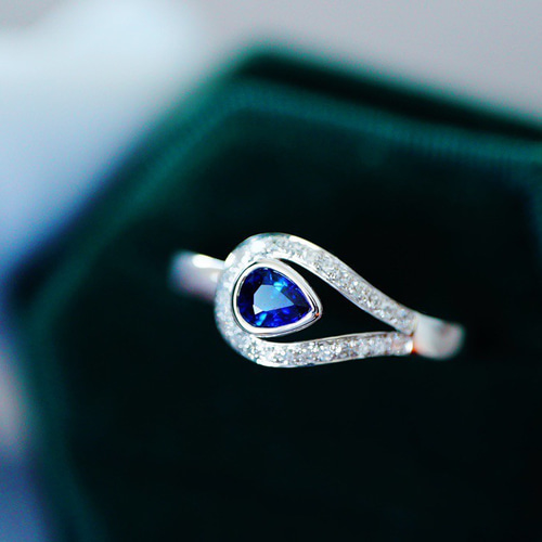 K18WG ダイヤモンド きよかっ リング 0.35ct 