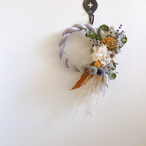 超早割2023 ナチュラルしめ縄リース しめ飾り お正月飾り お正月の後も