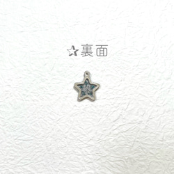 星型レジン【シルバータイプ】✰ ドライフラワー イニシャル入り チャーム【受注生産】 3枚目の画像