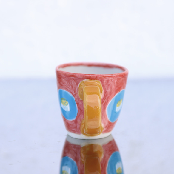 流行茶花杯（紅釉地/橙釉柄）） 第4張的照片
