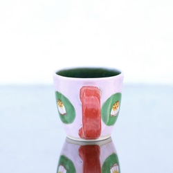 流行茶花馬克杯（粉釉/紅柄）） 第4張的照片