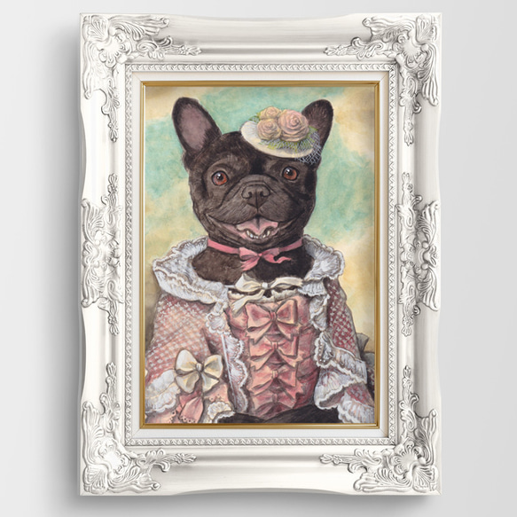 うちの子の肖像画＊手描きイラストオーダー＊ペット似顔絵＊洋服＊猫＊犬 cm